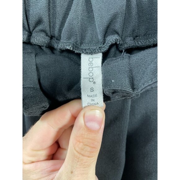 Bebop Women's Black Pleated Pull On Baggy Leg Dress Pants Size Small - Picture 9 of 11